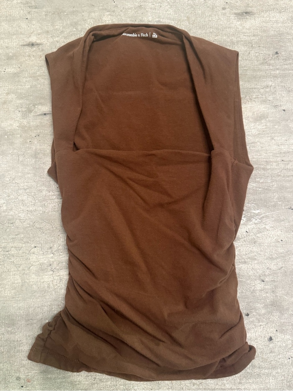 Abercrombie & Fitch Chocolate Brown Scoop Neck Tank Top